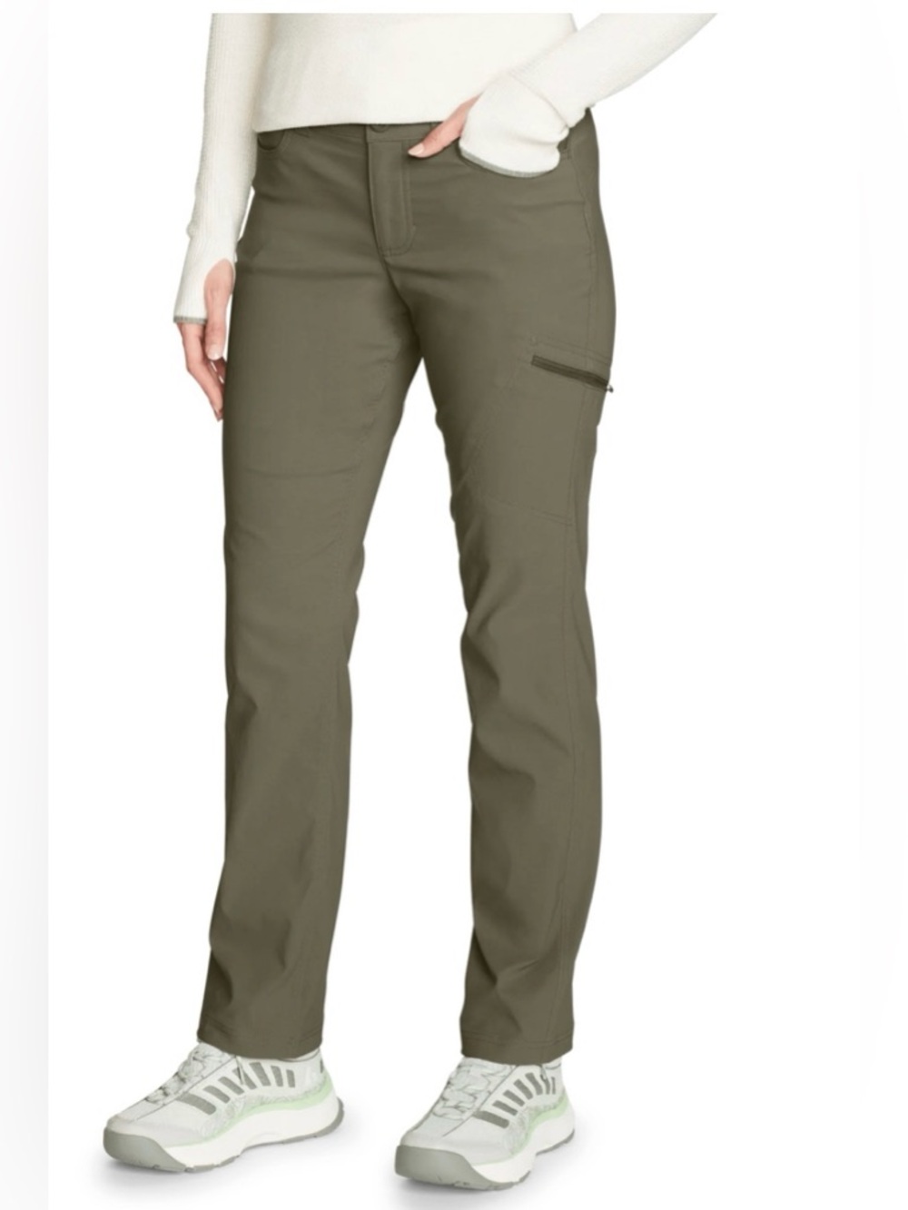 Eddie Bauer Olive Women's Rainier Pants, Size 10, Excellent Condition